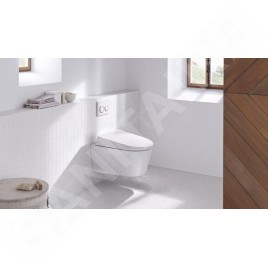 Geberit Omega20 - Plaque de déclenchement OMEGA20, blanc/doré 115.085.KK.1