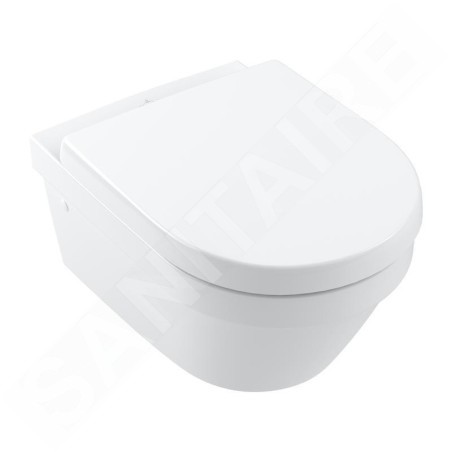 Villeroy & Boch Architectura - WC suspendu avec abattant SoftClosing, DirectFlush, CeramicPlus, blanc alpin 4694HRR1