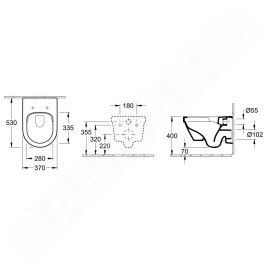 Villeroy & Boch Architectura - WC suspendu avec abattant SoftClosing, DirectFlush, CeramicPlus, blanc alpin 4694HRR1