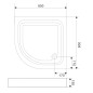 Aqualine Receveurs - Receveur de douche, autoportant, 800x800x150 mm, blanc BTTR80