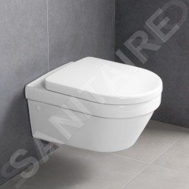 Villeroy & Boch Architectura - WC suspendu avec abattant SoftClosing, DirectFlush, CeramicPlus, blanc alpin 4694HRR1