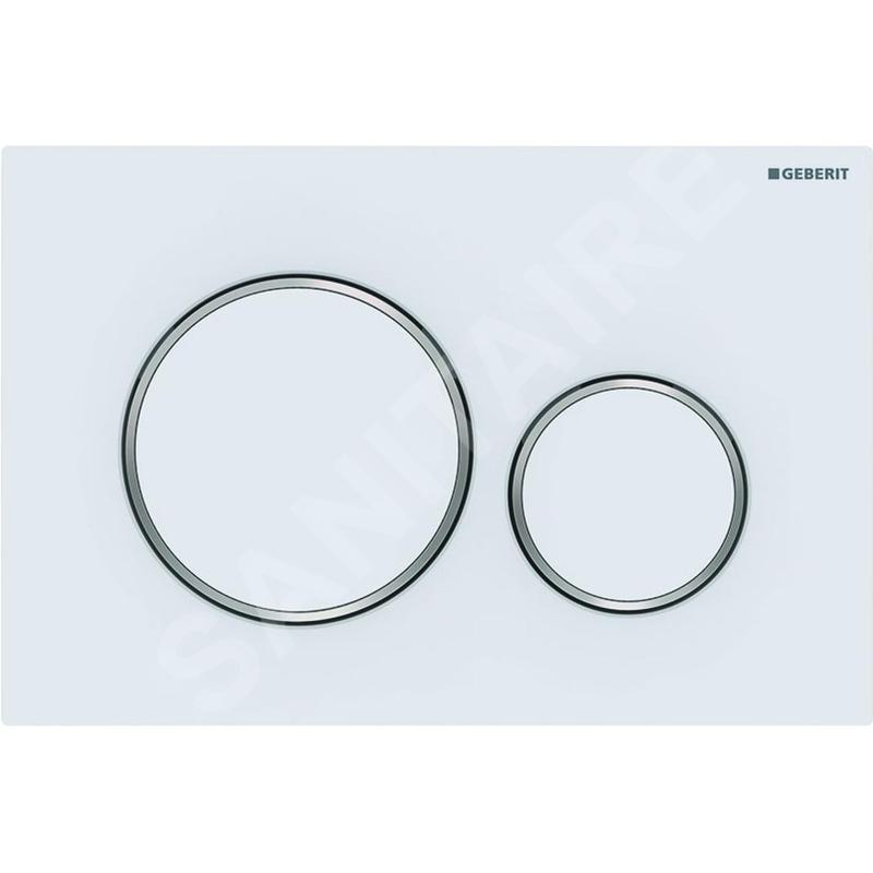 Geberit Sigma20 - Plaque de déclenchement Sigma 20, blanc mat/chrome 115.882.JT.1