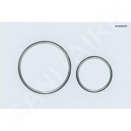 Geberit Sigma20 - Plaque de déclenchement Sigma 20, blanc mat/chrome 115.882.JT.1