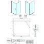 Polysan Zoom Line - Porte de douche Black 900 mm, verre clair ZL1290B