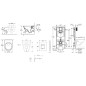 Grohe Rapid SL - Bâti-support pour WC suspendu + cuvette et siège Villeroy & Boch, plaque Skate Cosmopolitan, chrome 38528SET-KB