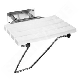 Sapho Accessoire Ridder - Siège de douche, pliant, avec support, blanc XH001