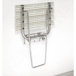 Sapho Accessoire Ridder - Siège de douche, pliant, avec support, blanc XH001