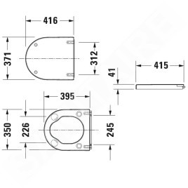 Duravit Starck 3 - Abattant de toilette WC, blanc 0062410000