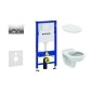 Geberit Duofix - Set d'installation pré-murale, cuvette Alpha avec abattant, plaque de déclenchement Delta35, chrome brillant Geberit Duofix - Set d'installation pré-murale, cuvette Alpha avec abattant, plaque de déclenchement Delta35, chrome brillant