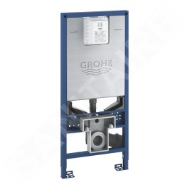 Grohe Rapid SLX - Ensemble bâti-support, cuvette de toilette, siège, plaque de déclenchement Skate Cosmopolitan S, Rimless,