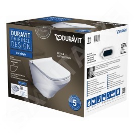 Duravit DuraStyle - WC suspendu, abattant SoftClose, Rimless, blanc alpin 45510900A1