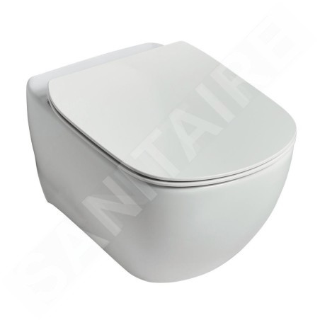 Ideal Standard Tesi - WC suspendu avec abattant, SoftClose, AquaBlade, blanc mat T3546V1