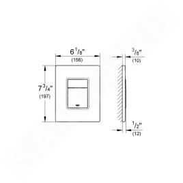 Grohe Skate Cosmopolitan - Plaque de déclenchement, graphite foncé brossé 38732AL0