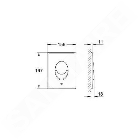Grohe Skate Air - Plaque de déclenchement, blanc alpin 42304SH0