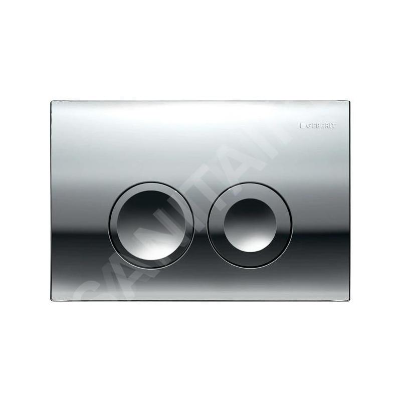 Geberit Delta25 - Plaque de déclenchement, chrome brillant 115.125.21.5