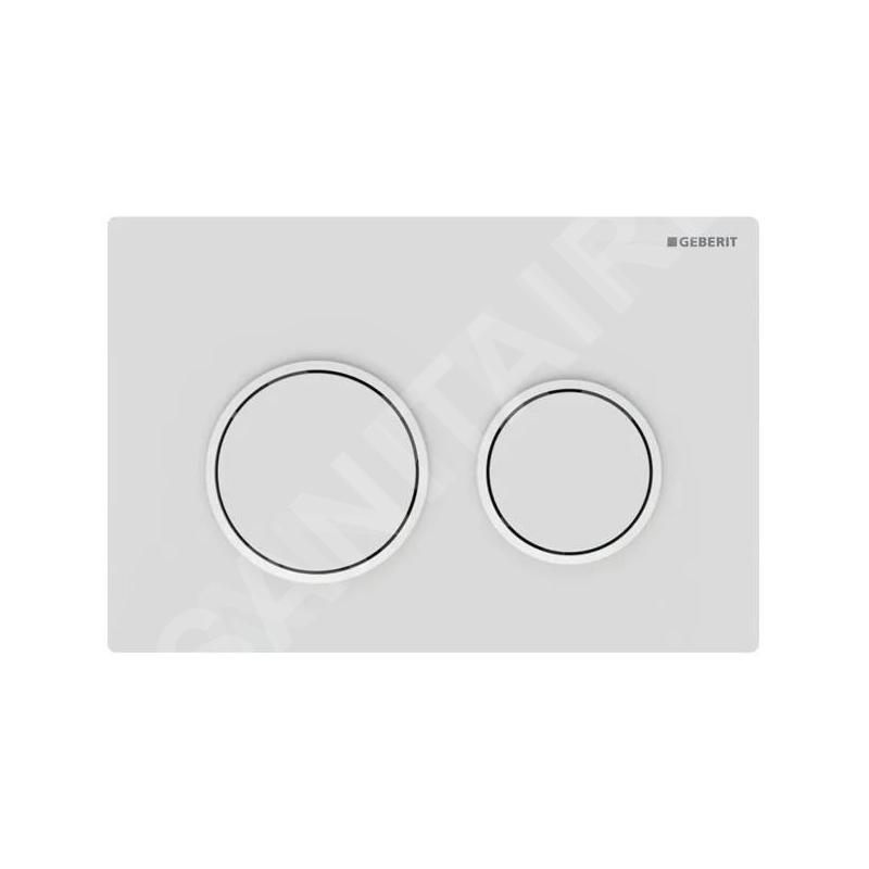 Geberit Omega20 - Plaque de déclenchement, blanc mat 115.085.01.1