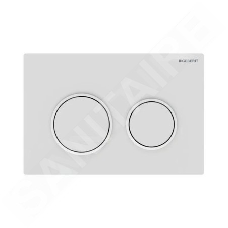 Geberit Omega20 - Plaque de déclenchement, blanc mat 115.085.01.1