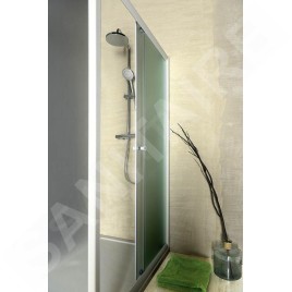 Aqualine Cabines de douche - Porte de douche coulissante 1000 mm, verre dépoli BTS100