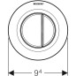 Geberit Systèmes de chasse d’eau - Déclenchement à distance type 01, pneumatique, pour rinçage double touche, blanc alpin