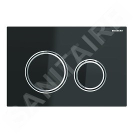 Geberit Sigma21 - Plaque de déclenchement, verre noir/chrome brillant 115.884.SJ.1