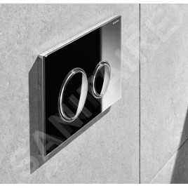Geberit Sigma21 - Plaque de déclenchement, verre noir/chrome brillant 115.884.SJ.1