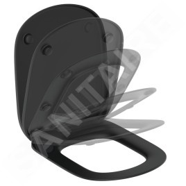 Ideal Standard Tesi - Abattant WC softclose, noir T3529V3