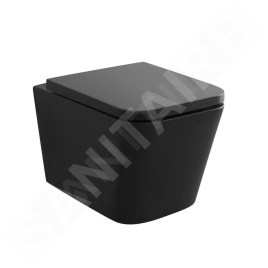 Geberit Duofix - Set de bâti-support, cuvette Arkas et abattant softclose, plaque de déclenchement Sigma30, Noir mat/noir
