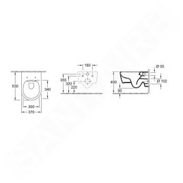 Villeroy & Boch Avento - WC suspendu avec abattant SoftClosing, DirectFlush, blanc alpin 5656RS01