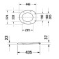 Duravit Duraplus - Abattant, blanc - abattant, charnières acier inoxydable 0064200000