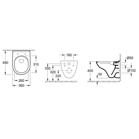 Villeroy & Boch O.novo - WC suspendu avec abattant SoftClosing, DirectFlush, CeramicPlus, blanc alpin 5688HRR1