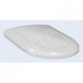 Villeroy & Boch Hommage - Abattant de WC avec couvercle, avec Ceramicplus, blanc - abattant, charnières en acier allié 8809S1R1