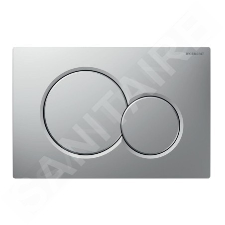 Geberit Sigma01 - Plaque de déclenchement 2 touches, chromé mat 115.770.JQ.5