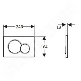 Geberit Sigma01 - Plaque de déclenchement 2 touches, chromé mat 115.770.JQ.5