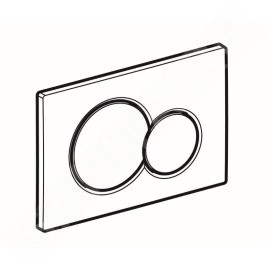 Geberit Sigma01 - Plaque de déclenchement 2 touches, chromé mat 115.770.JQ.5