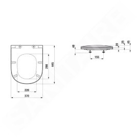 Laufen Lua - Abattant WC, SoftClose, blanc H8910830000001