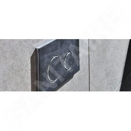 Geberit Sigma21 - Plaque de déclenchement, ardoise noire/chrome brillant 115.884.JM.1