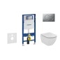 Geberit Duofix - Bâti-support pour WC suspendu avec plaque de déclenchement Sigma01, chrome mat + Ideal Standard Tesi - cuvette Geberit Duofix - Bâti-support pour WC suspendu avec plaque de déclenchement Sigma01, chrome mat + Ideal Standard Tesi - cuvette