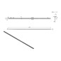 Sapho Canniveaux de vidage - Barre de drainage pour gouttière, longueur 1500 mm, droite, acier inoxydable brossé SPD1510-P