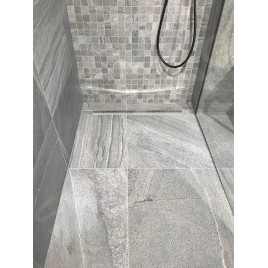 Sapho Canniveaux de vidage - Barre de drainage pour gouttière, longueur 1500 mm, droite, acier inoxydable brossé SPD1510-P