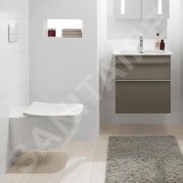 Villeroy & Boch Venticello - WC suspendu avec abattant SoftClosing, DirectFlush, CeramicPlus, blanc alpin 4611RSR1