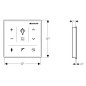 Geberit AquaClean - Commande toilette électronique mural pour WC japonais, blanc 147.038.SI.1