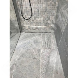 Sapho Canniveaux de vidage - Barre de drainage pour gouttière, longueur 1500 mm, gauche, acier inoxydable brossé SPD1510-L