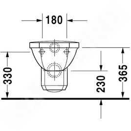 Duravit 1930 - WC suspendu, 355 mm x 580 mm, blanc - toilette 0182090000