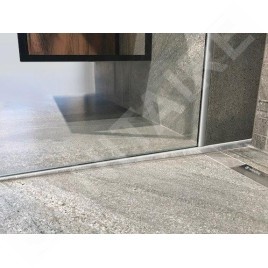 Sapho Canniveaux de vidage - Barre de drainage pour gouttière, longueur 1500 mm, gauche, acier inoxydable brossé SPD1510-L