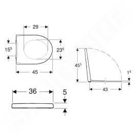 Geberit iCon - Abattant WC, SoftClose, blanc 501.660.01.1