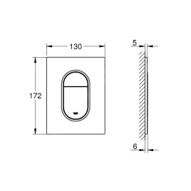 Grohe Arena Cosmopolitan S - Plaque de déclenchement, Warm Sunset 37624DA0