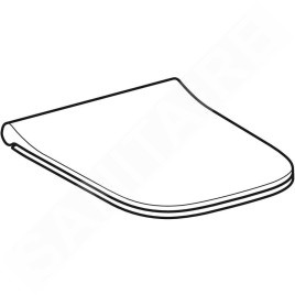 Geberit Smyle Square - Abattant WC, softclose, blanc 500.240.01.1