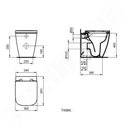 Ideal Standard i.Life S - WC à poser RL+, Rimless, blanc T459401