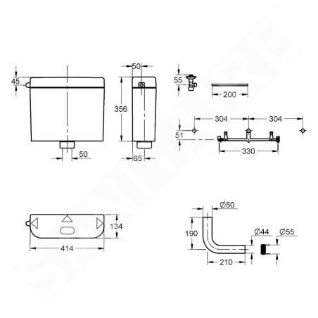 Grohe Accessoires - Réservoir de chasse d’eau, blanc alpin 37791SH0