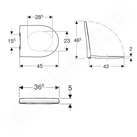 Geberit iCon - abattant de WC, SoftClose, blanc 500.835.01.1